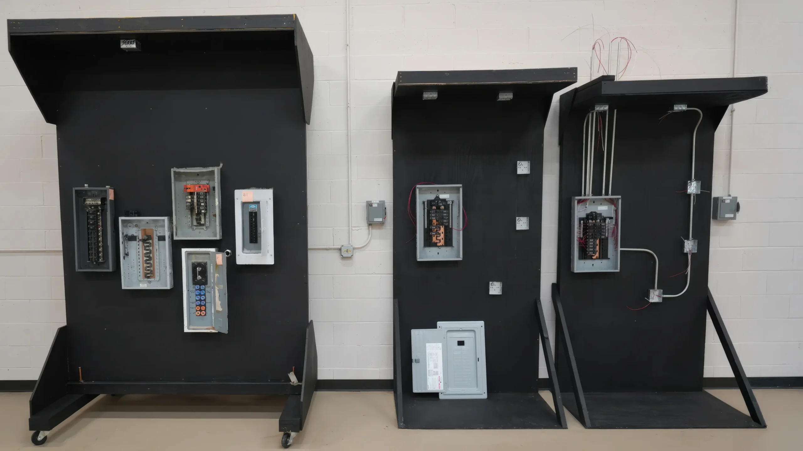 Electrician training stations in ABC training facility
