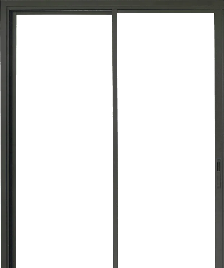 Sliding glass door - left