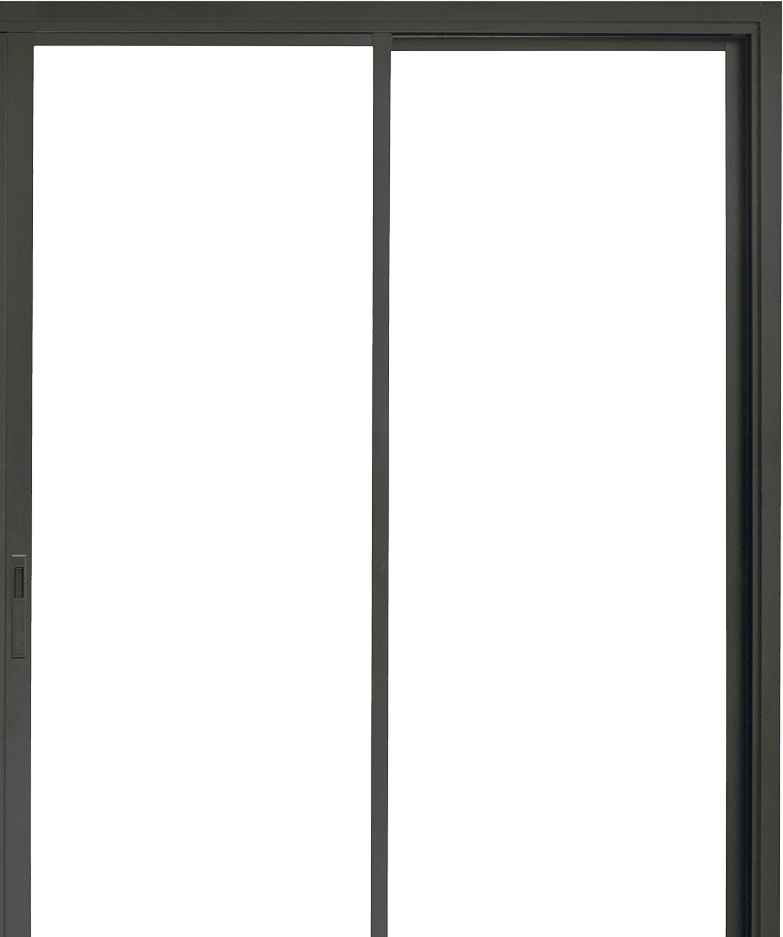 Sliding glass door - right